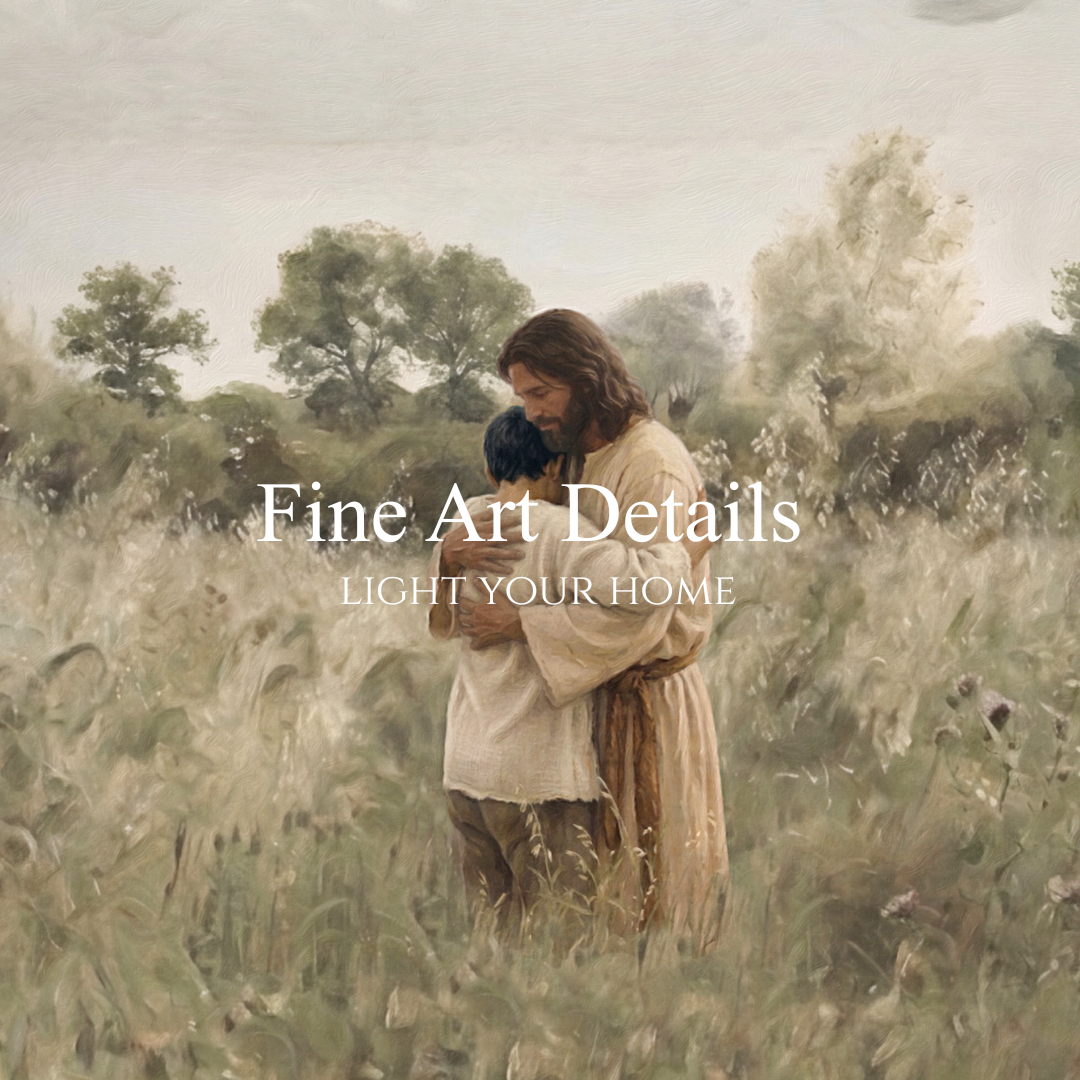 His Embrace - Black Hair Boy - Canvas