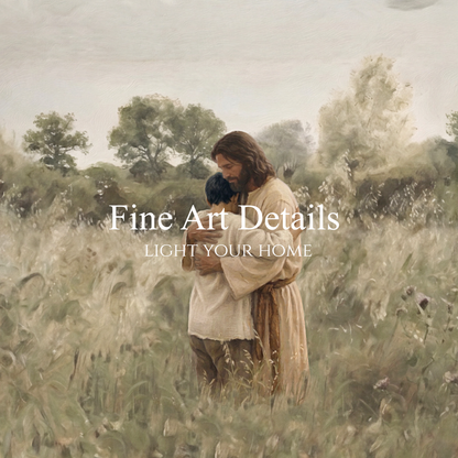 His Embrace - Black Hair Boy - Canvas