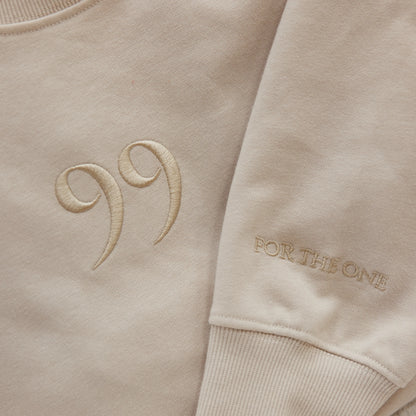 "99" Oversized Crew-Neck Sweatshirt