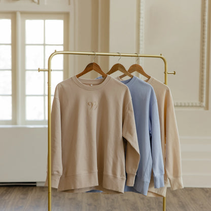 "99" Oversized Crew-Neck Sweatshirt