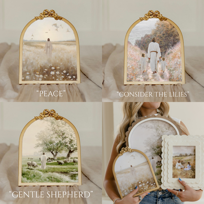 Vintage Ribbon Gold Frame - 5x7