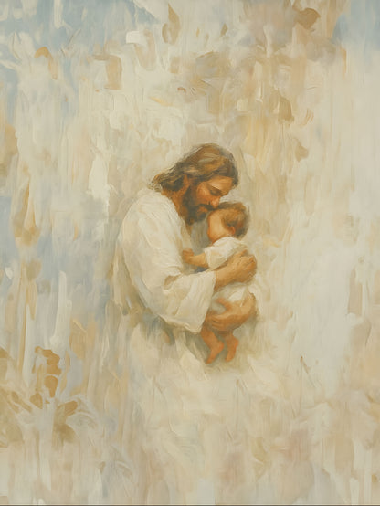 Safe in His Arms, Boy - Print