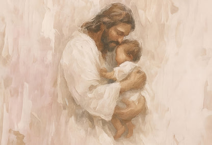 Safe in His Arms, Girl - Print