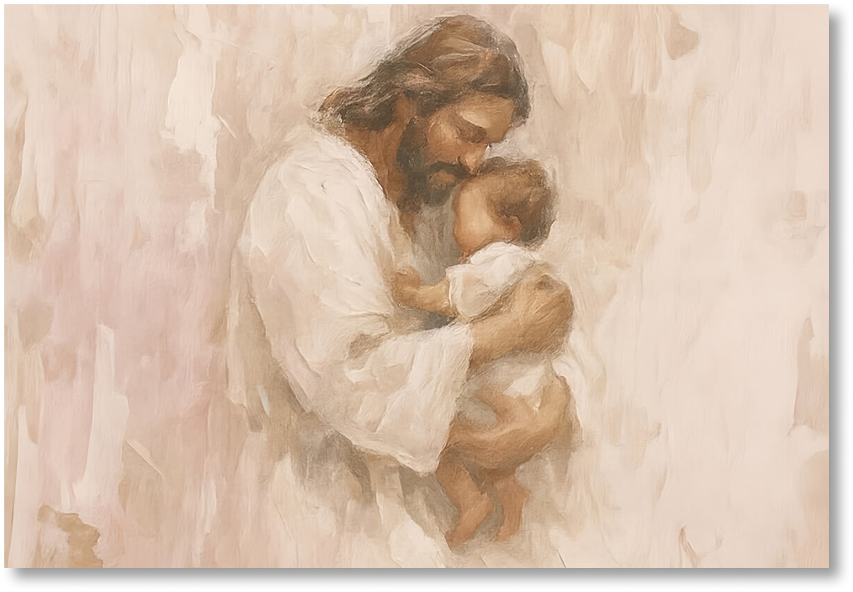 Safe in His Arms, Girl - Print