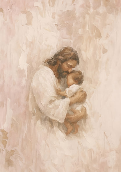 Safe in His Arms, Girl - Print
