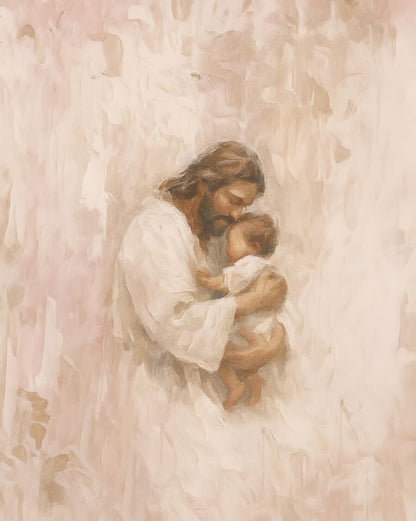 Safe in His Arms, Girl - Print