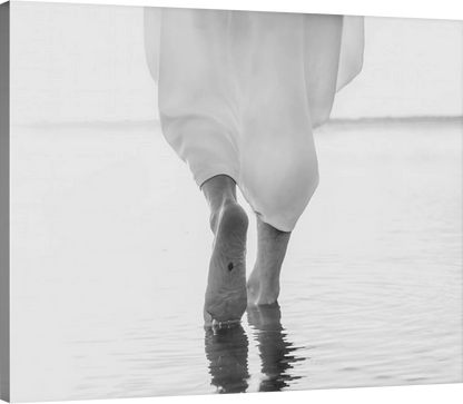 Walking On Water B&W - Canvas