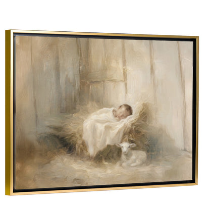 Loin dans une mangeoire - Toile