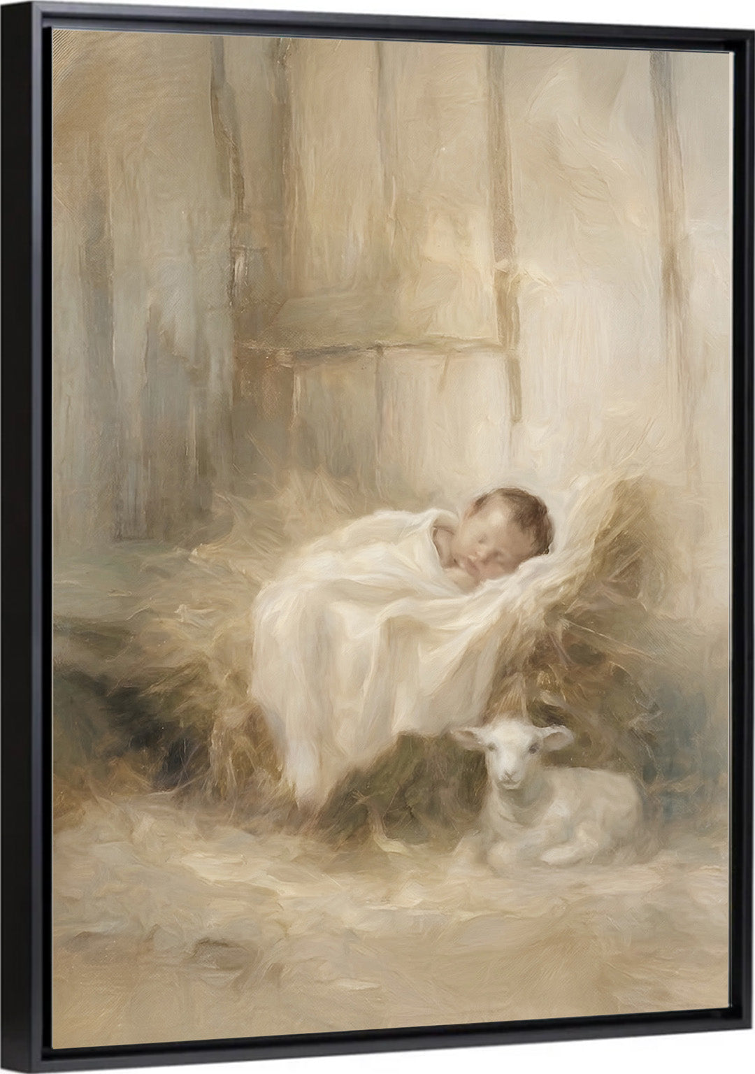 Loin dans une mangeoire - Toile
