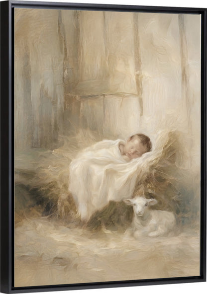 Loin dans une mangeoire - Toile
