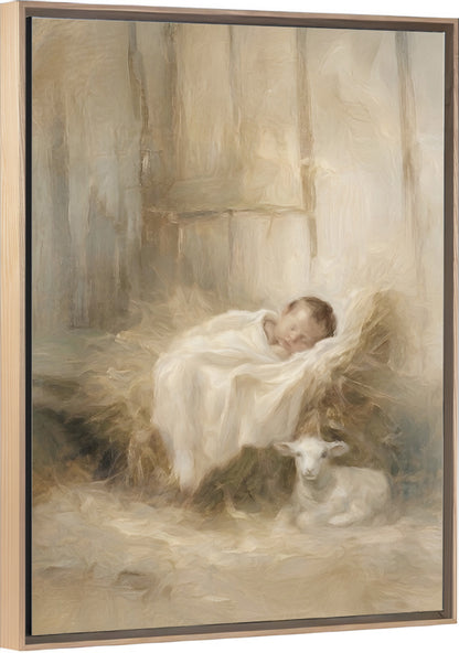 Loin dans une mangeoire - Toile