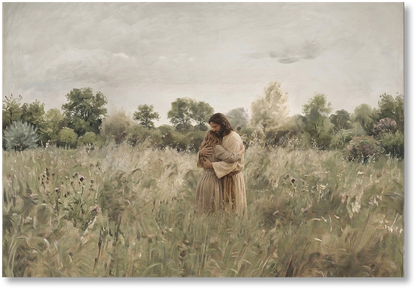 His Embrace - Brown Hair Girl - Print
