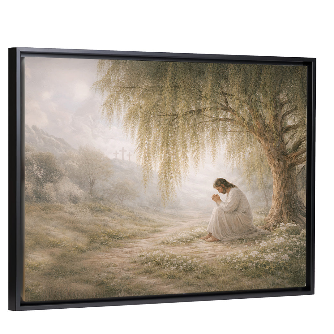 Garden of Gethsemane - Black Horizontal Framed Canvas