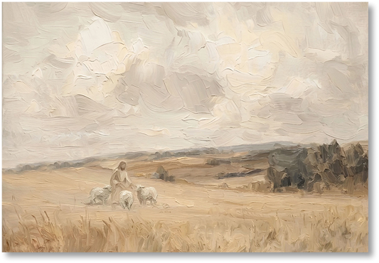 His Flock - Print