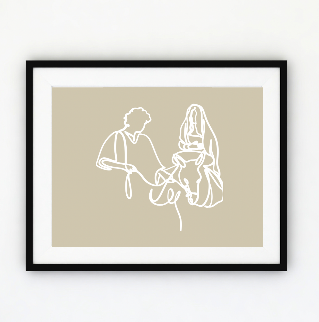 Mary Line Art - Print