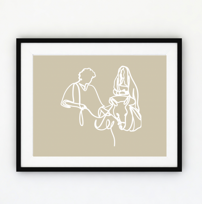 Mary Line Art - Print