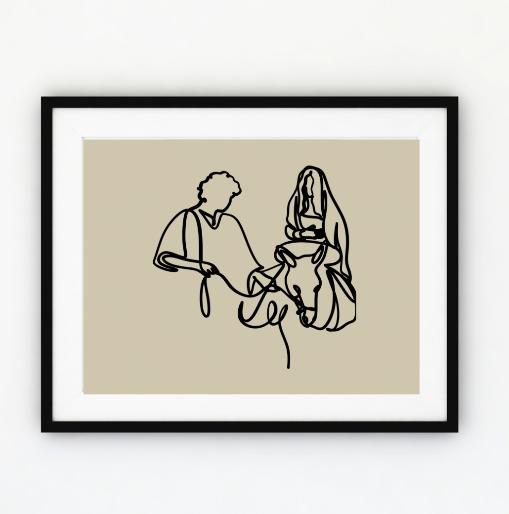 Mary Line Art - Print