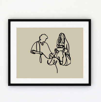 Mary Line Art - Print