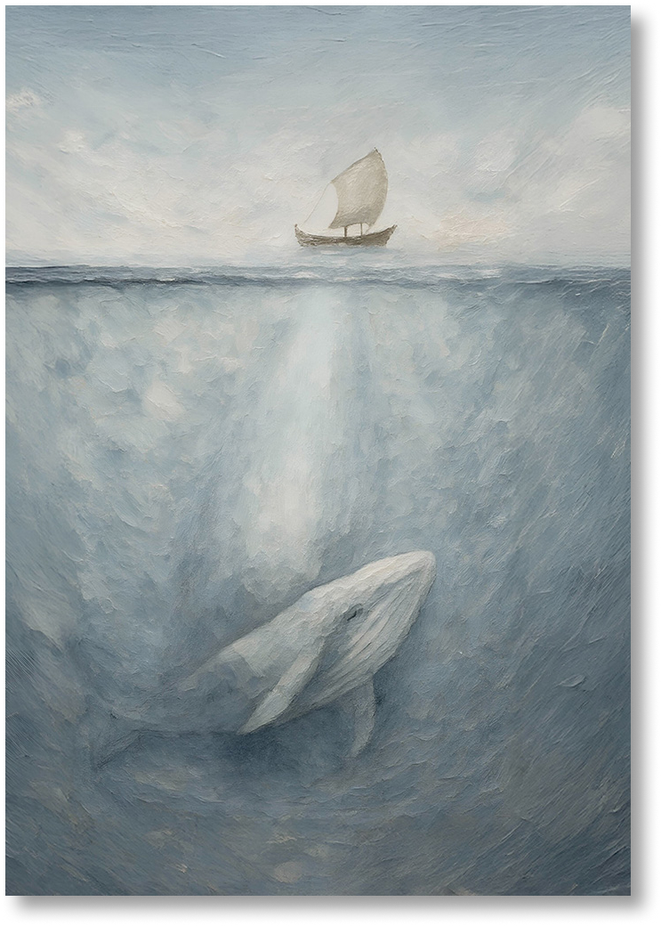 Jonah and the Whale Vertical Print