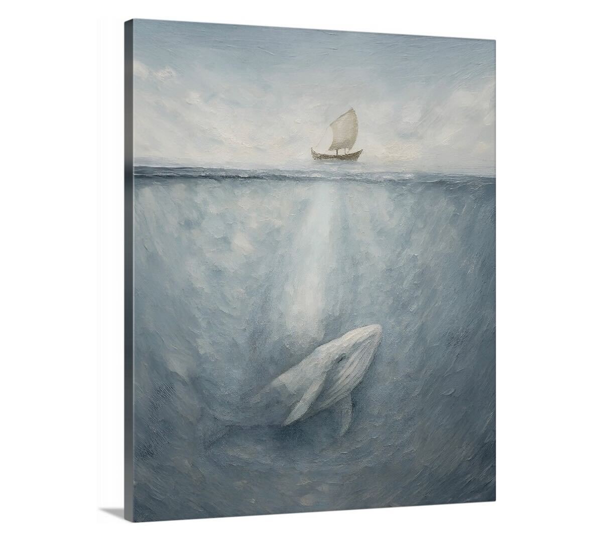 Jonah and the Whale Vertical Canvas 