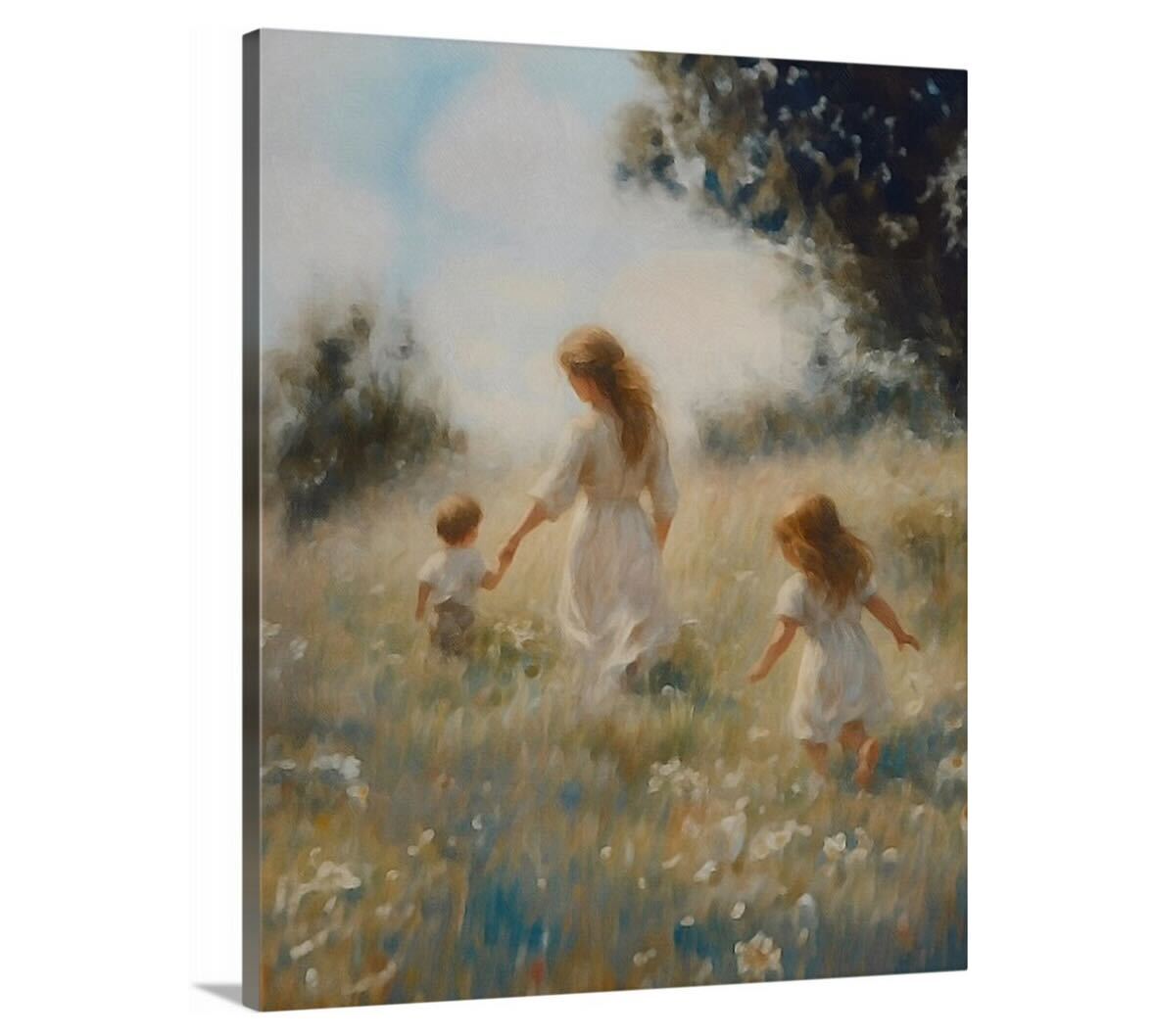 Mommy and Me, 2 Brunettes - Canvas