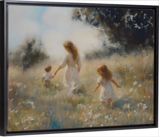 Mommy and Me, 2 Brunettes - Canvas