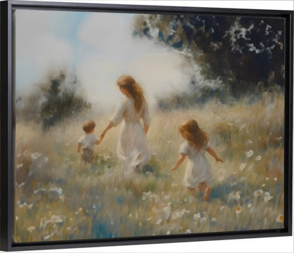 Mommy and Me, 2 Brunettes - Canvas