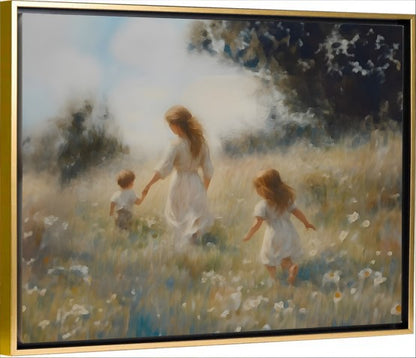 Mommy and Me, 2 Brunettes - Canvas