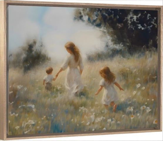 Mommy and Me, 2 Brunettes - Canvas