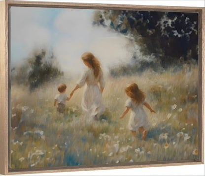 Mommy and Me, 2 Brunettes - Canvas