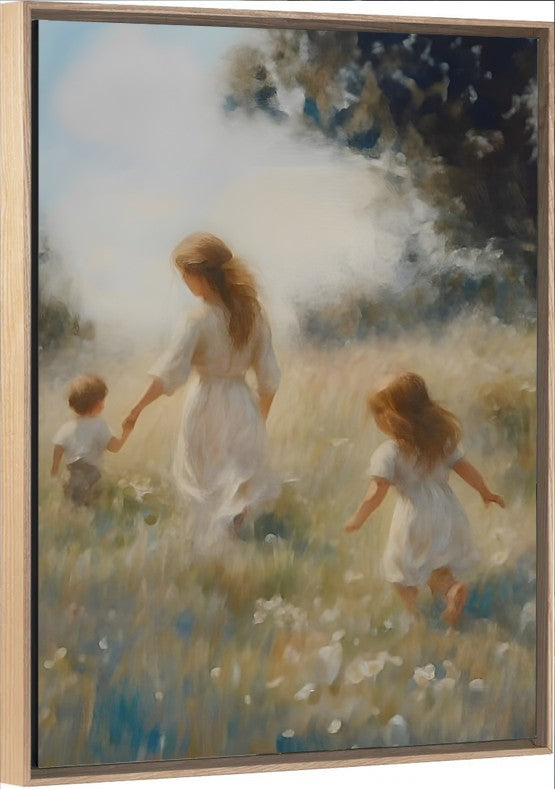 Mommy and Me, 2 Brunettes - Canvas
