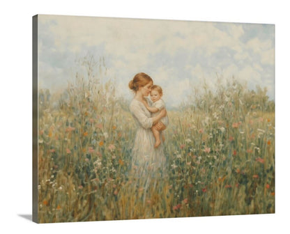Mommy and Me, Light Brown Hair - Canvas