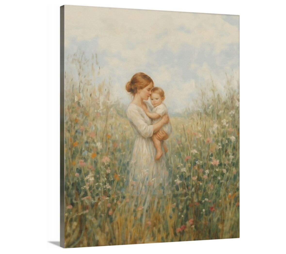 Mommy and Me, Light Brown Hair - Canvas