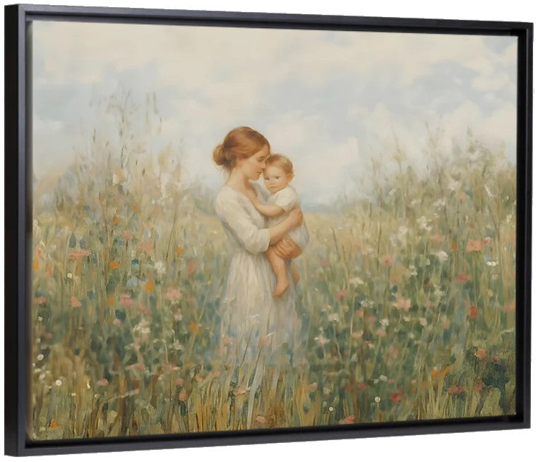 Mommy and Me, Light Brown Hair - Canvas