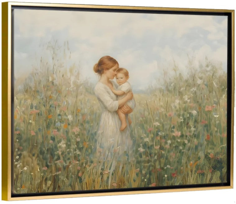 Mommy and Me, Light Brown Hair - Canvas