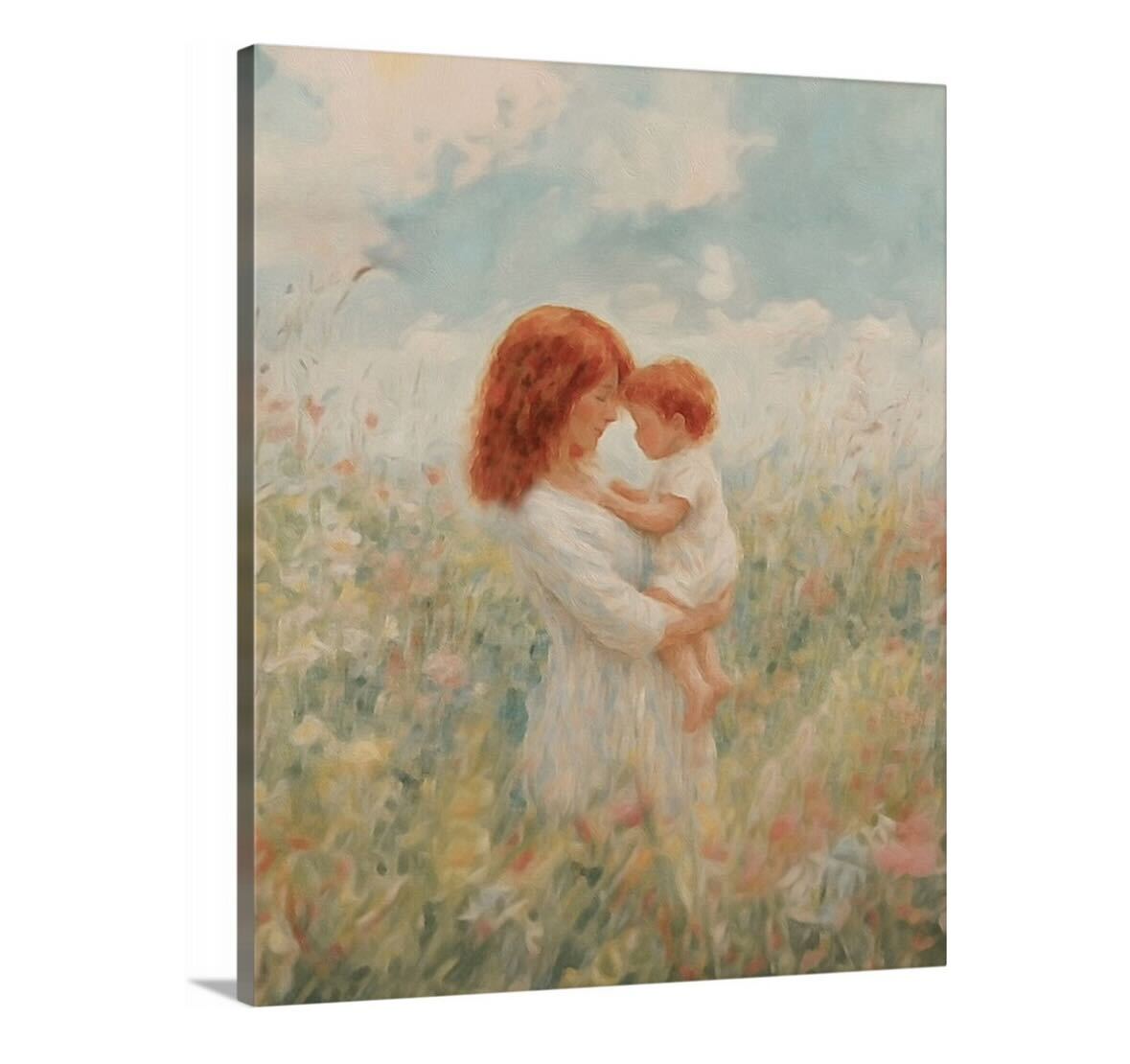 Mommy and Me, Red Hair - Canvas