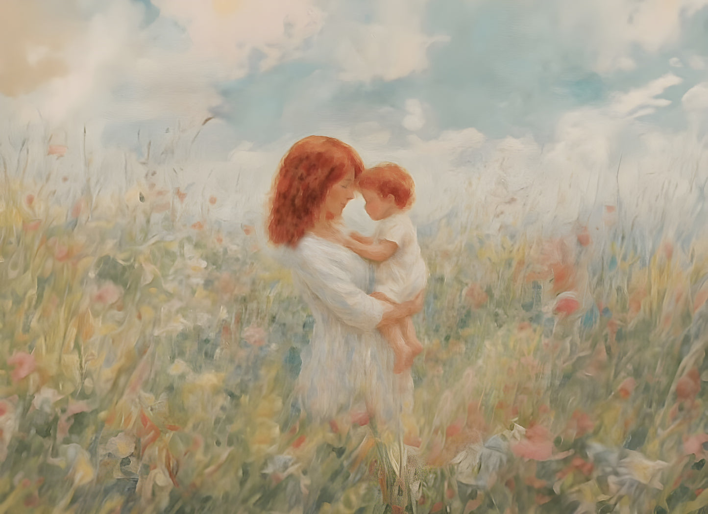 Mommy and Me, Red Hair - Canvas