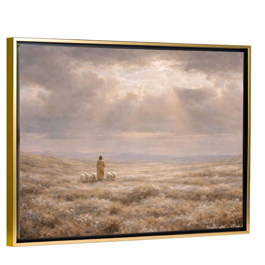Open Heavens - Framed Canvas Gold