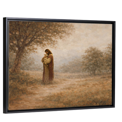 Paths of Peace - Black Framed Horizontal Canvas