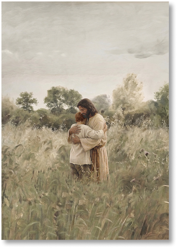 His Embrace - Red Hair Boy - Print