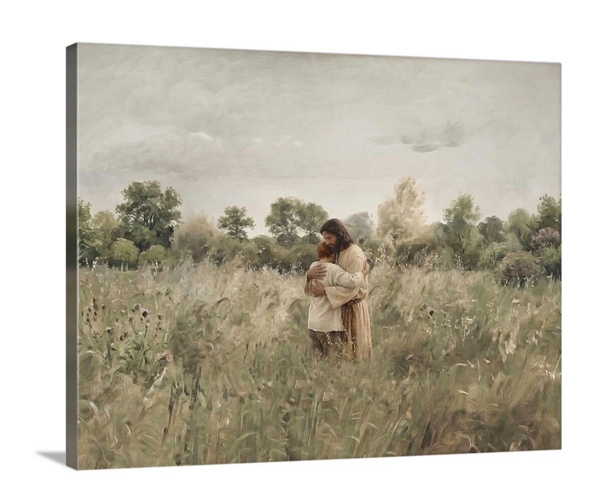 His Embrace - Red Hair Boy - Canvas