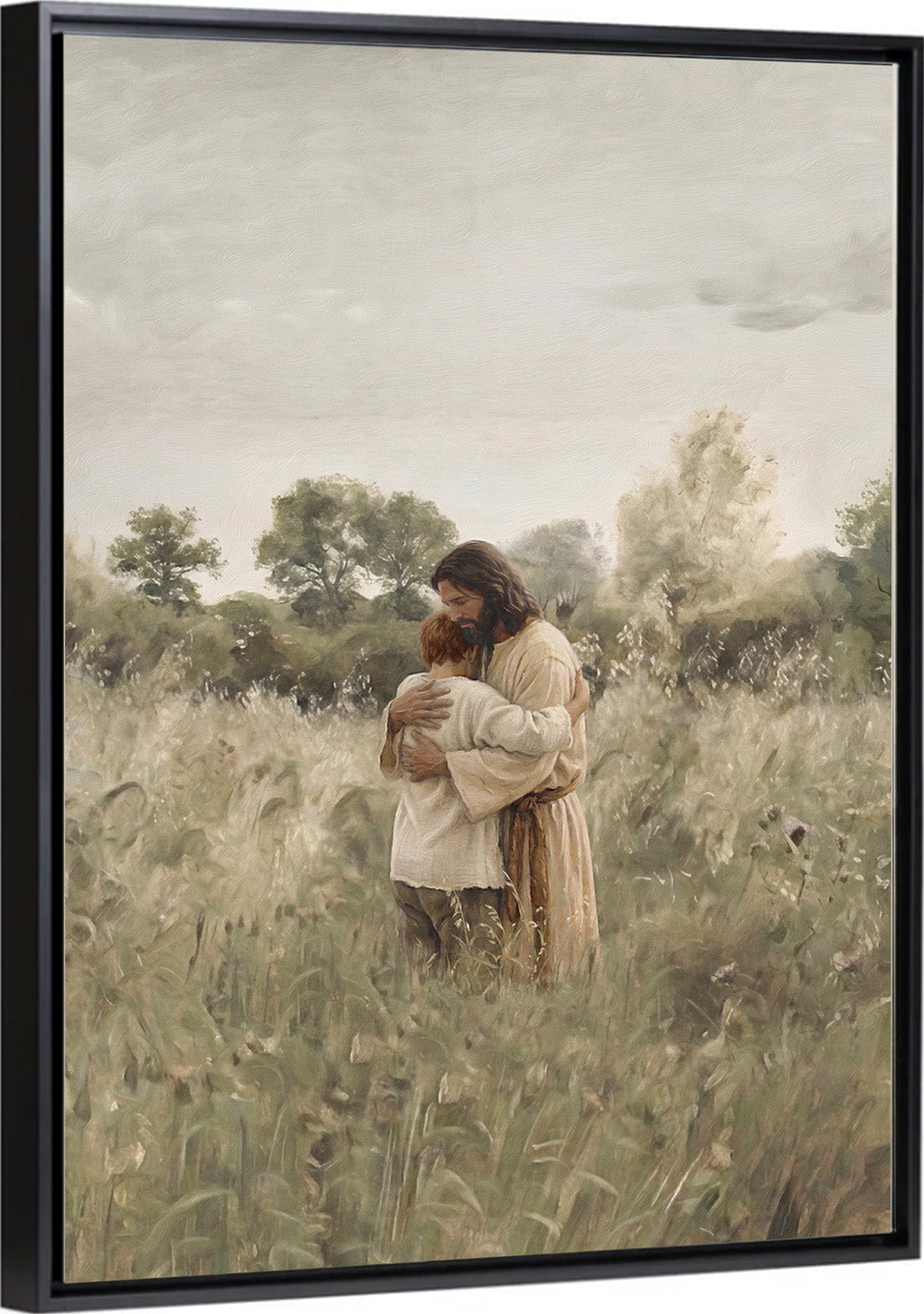 His Embrace - Red Hair Boy - Canvas
