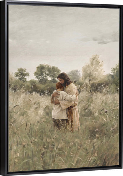 His Embrace - Red Hair Boy - Canvas