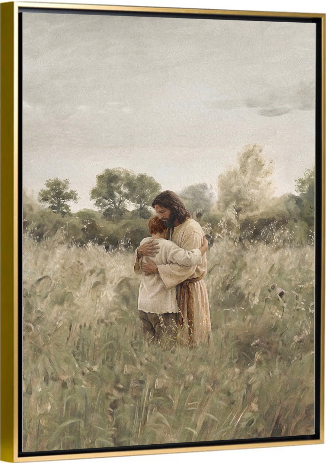 His Embrace - Red Hair Boy - Canvas