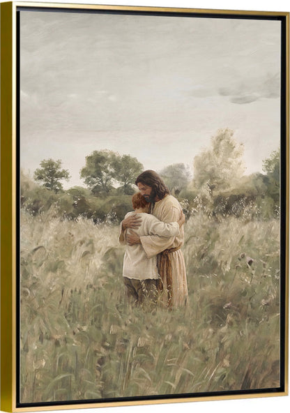 His Embrace - Red Hair Boy - Canvas