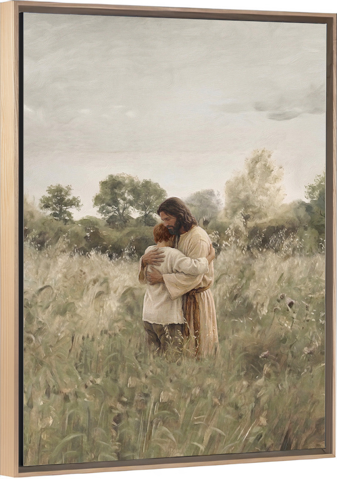 His Embrace - Red Hair Boy - Canvas