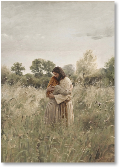 His Embrace - Red Hair Girl - Print