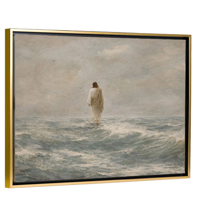 Safe with Him - Gold Framed Canvas