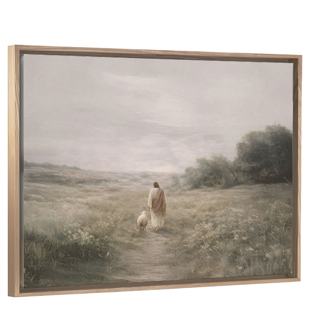 Stay With Me Print – Light Wood Framed Canvas