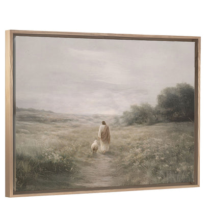 Stay With Me Print – Light Wood Framed Canvas